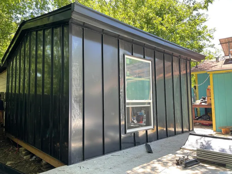 Black standing seam metal wall panels for Metal Roof Installation in Pukalani